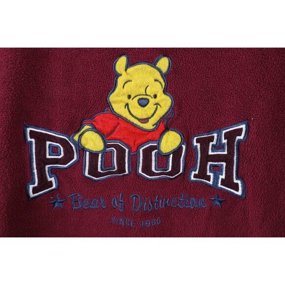 Vtg 90s Disney Womens XL Distressed Winnie the Pooh Fleece Crewneck Sweatshirt - Picture 4 of 15